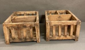 Two small crates with dividers (31cm x 23cm x 14cm)