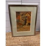 A cartoon print "Bonzo" by G E Studdy 1935 29cm x 21cm