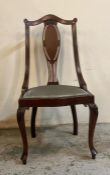 A mahogany side chair