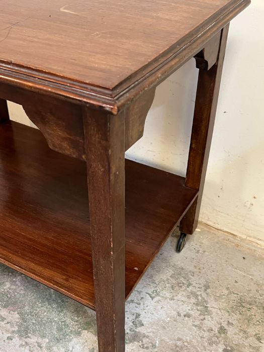 A Mid Century side table on wheels - Image 3 of 3