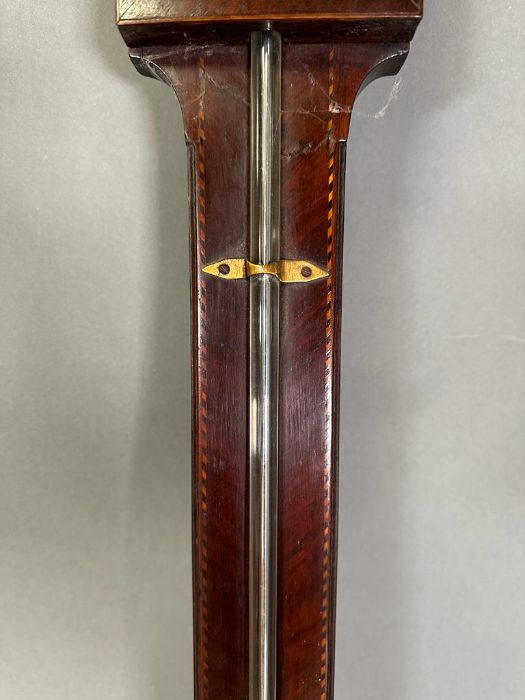 A mahogany John Barelli & Co stick barometer AF. - Image 5 of 6