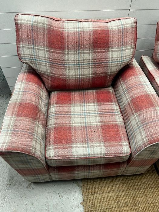 A pair of Next tartan cuddle chairs (H90cm W108cm D94cm) - Image 6 of 6