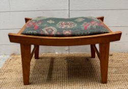 A light oak Mid Century foot stool