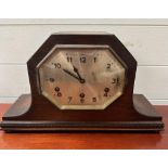 An Oak eight day mantel clock