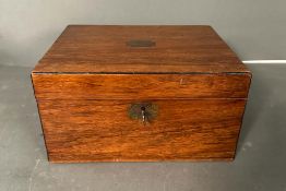 A small mahogany writing slope or lap desk AF