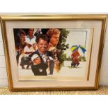 A framed print of Ryder Cup Victors 1995 signed 545/795 (80cm x 70cm)