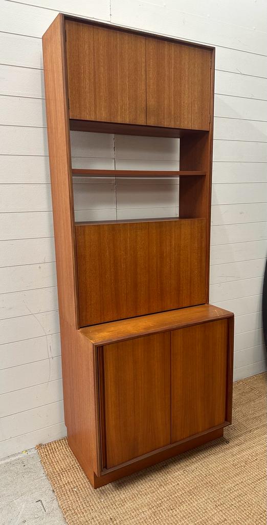 A G-Plan Mid Century bookcase bureau, two shelves and cupboard over a single shelf cupboard under ( - Image 6 of 6