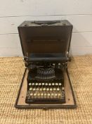 A vintage and boxed National type writer No5