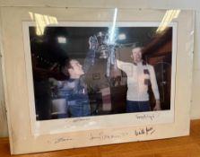 A signed framed picture of Chopper Harris and Peter Osgood