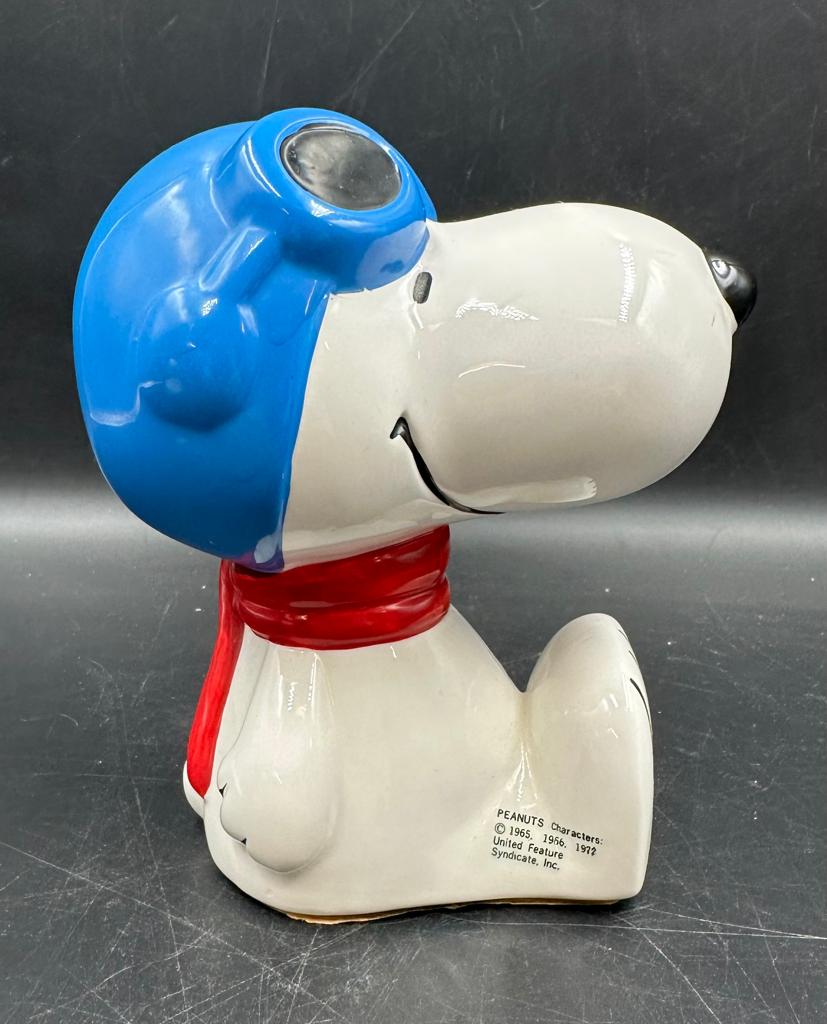 A pair of vintage ceramic Snoopy bookends - Image 2 of 3