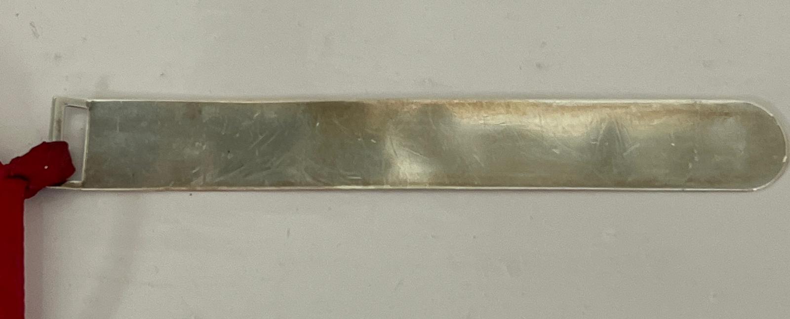 A silver bookmark engraved and hallmarked for Birmingham - Image 3 of 3