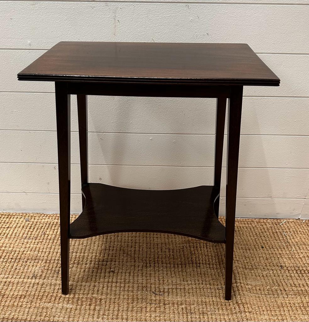 A mahogany side table with shelf under (H64cm W50cm D32cm)