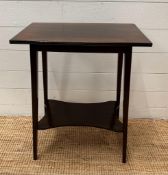 A mahogany side table with shelf under (H64cm W50cm D32cm)