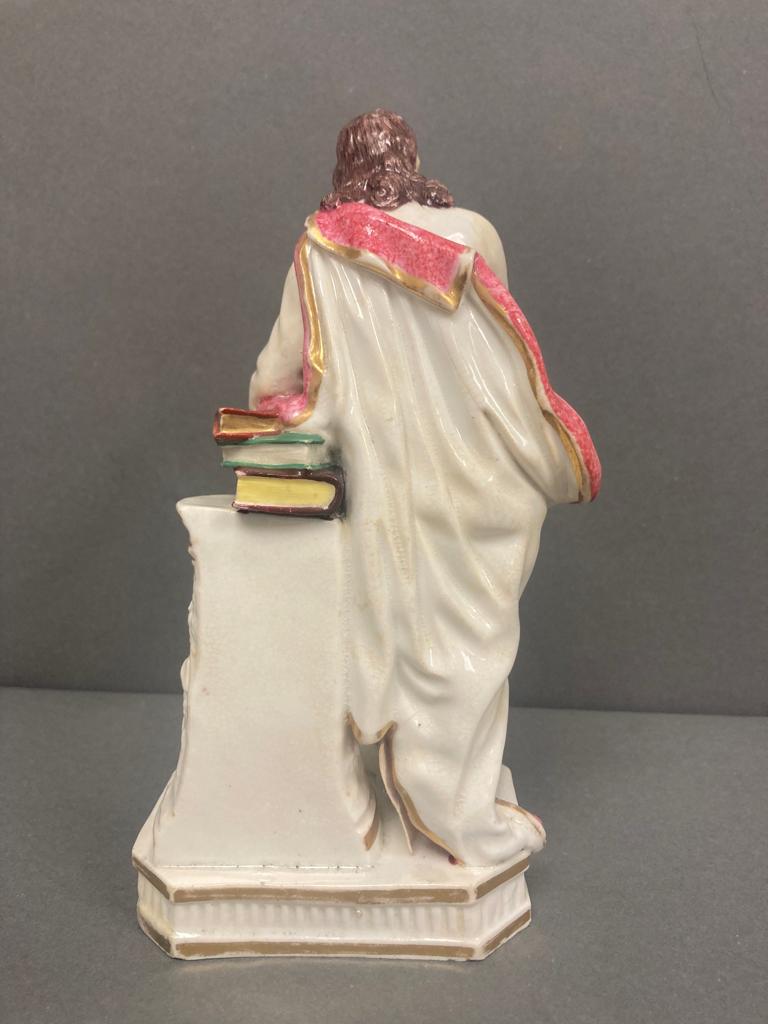 An early 19th Century Derby porcelain figure modelled as John Milton - Image 6 of 6