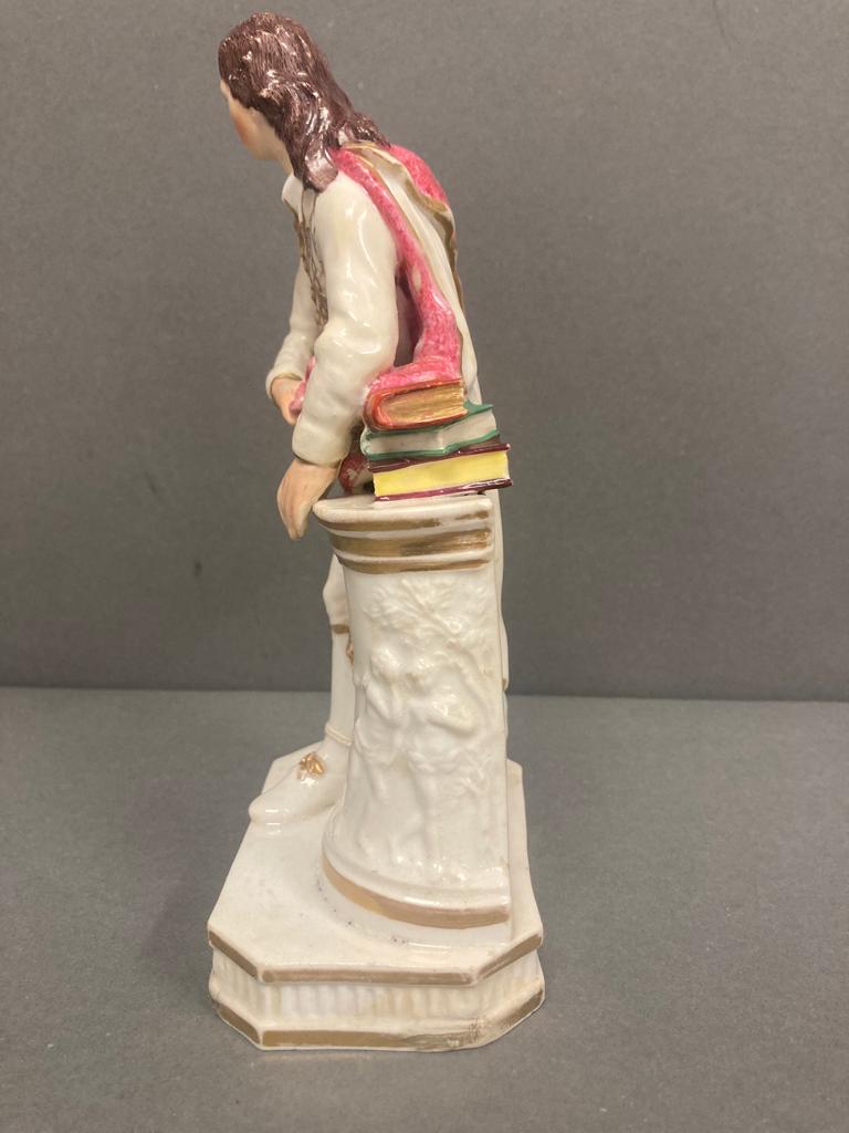 An early 19th Century Derby porcelain figure modelled as John Milton - Image 3 of 6