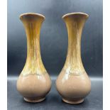 Two Canadian brown ground studio pottery vases