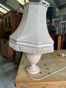 A white marble base table lamp AF