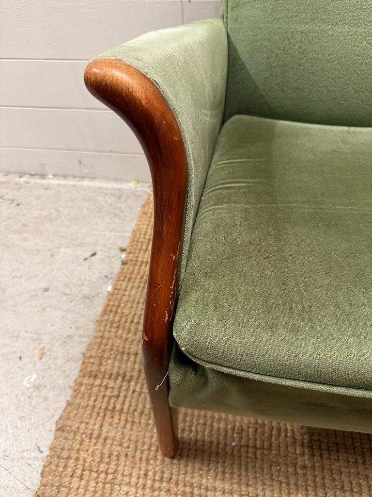 A green upholstered Parker Knoll armchair AF - Image 3 of 4