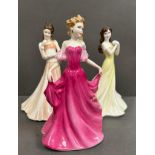 A selection of three Royal Doulton figures "Emma, Chelsea Melinda and Kathryn