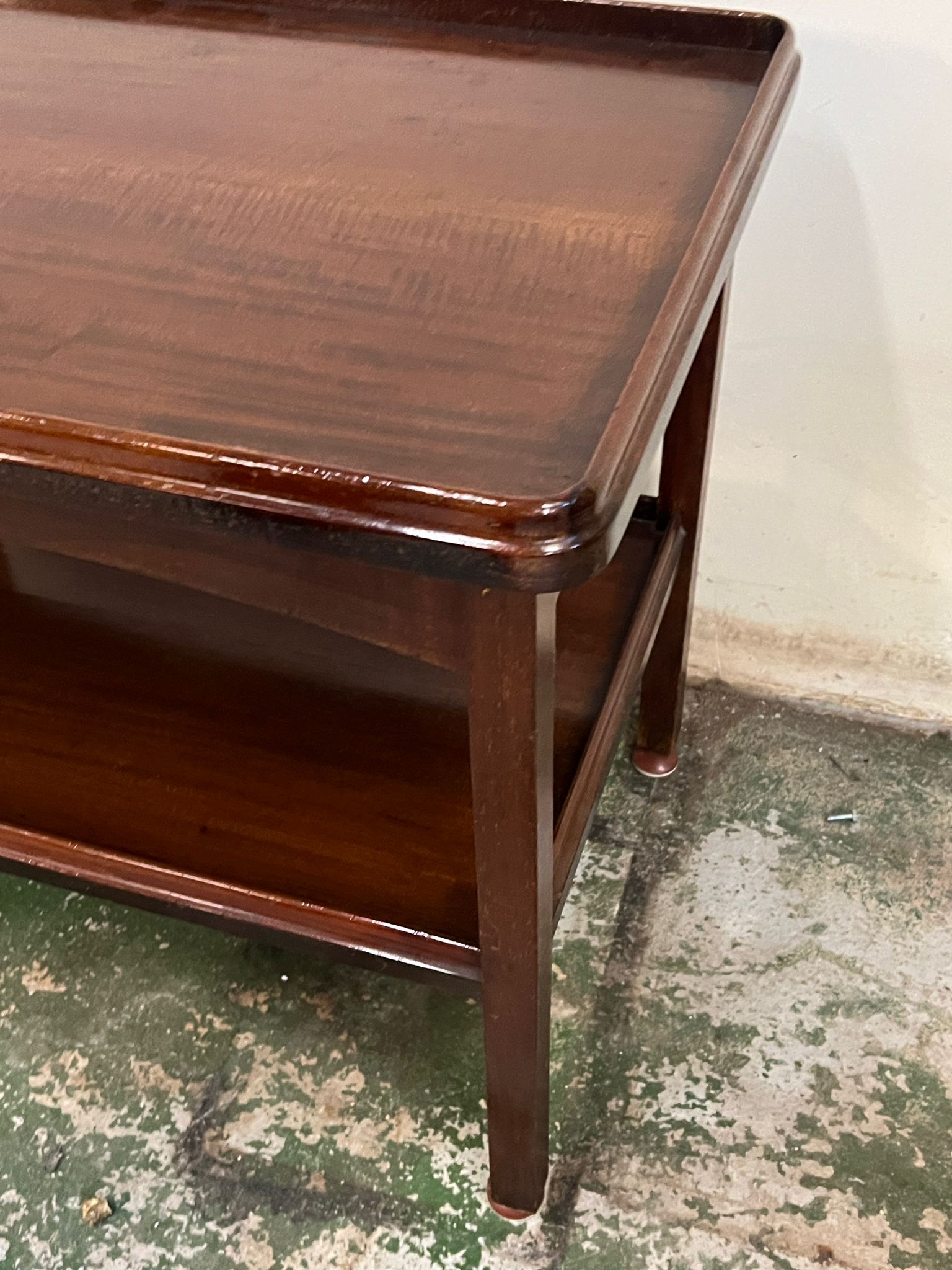 A two tier mahogany side table (H64cm W77cm D50cm) - Image 3 of 3