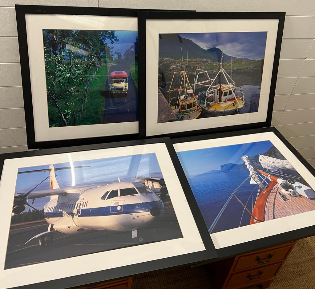 Four travel prints to include Boats, Planes and Buses