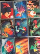 Six Disney trading and collecting card albums to include Beauty and the Beast, The Little Mermaid