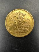 A 1958 Full sovereign gold coin