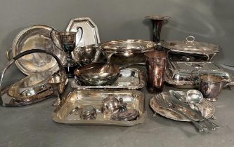 A large volume of quality silver plated items to include serving dishes etc.