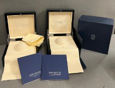 Two Harry Winston watch boxes and one outer box