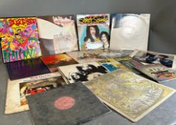 A selection of vinyl to include "Street Sounds" , "Bob Dylan" etc