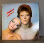 A vinyl copy of David Bowies "Bowie Pinups" signed by David Bowie dated 1981
