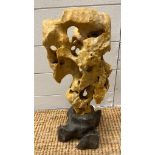 Chinese scholar rock yellow stone (H47cm)