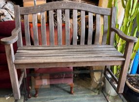 A Teak garden bench