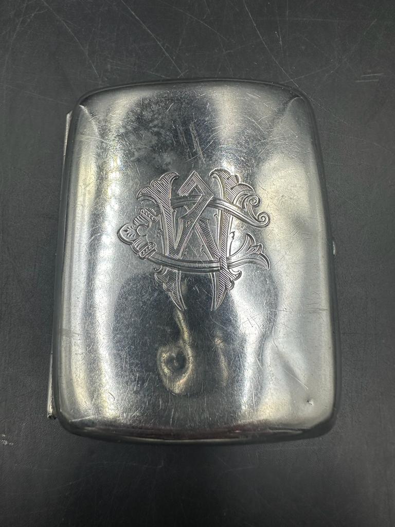 A silver cigarette case by William Neale, hallmarked for Chester 1900