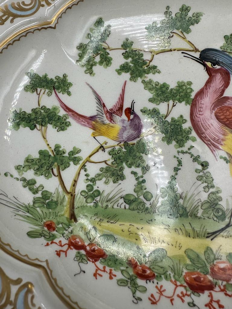 A French hard paste hand painted faux Chelsea dish - Image 2 of 5