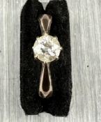 A Diamond solitaire Approx. .5ct set in 18ct gold Size N