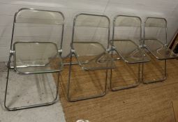 Four Plia folding chairs by Giancarlo Pirett Italian chairs