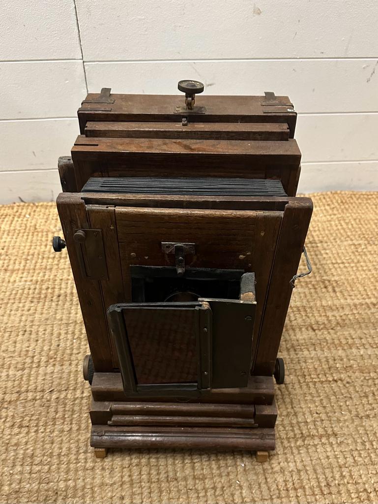 A vintage oak boxed camera AF