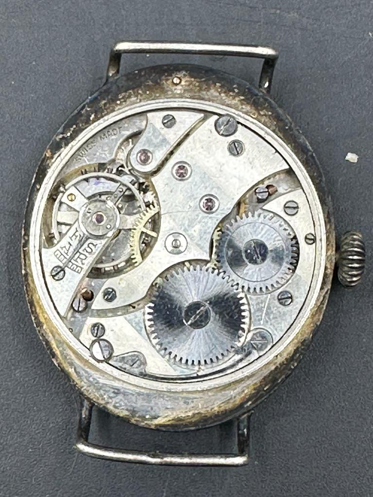 A silver pocket watch and a silver wrist watch both marked 925. Both AF - Image 6 of 9