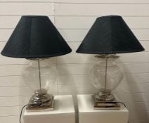 A pair of Perugia glass table lamps
