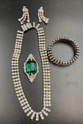 A selection of quality costume jewellery to include necklace, bracelet and earrings along with a