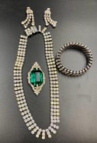 A selection of quality costume jewellery to include necklace, bracelet and earrings along with a