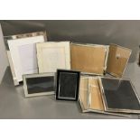 Nine silver plate picture frames