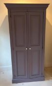 A pine painted wardrobe (H167cm W90cm D59cm)