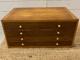 A Vintage Meccano No 10 Set in a four drawer blond wooden cabinet. (1960's)