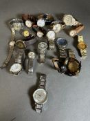 A selection of twenty wristwatches, various styles and makers.