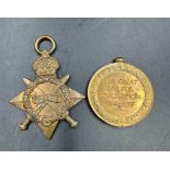 Militaria: WWI Medals 1914-15 Star and Great War Medal fro 21670 PTE W T Telford Liverpool Regiment