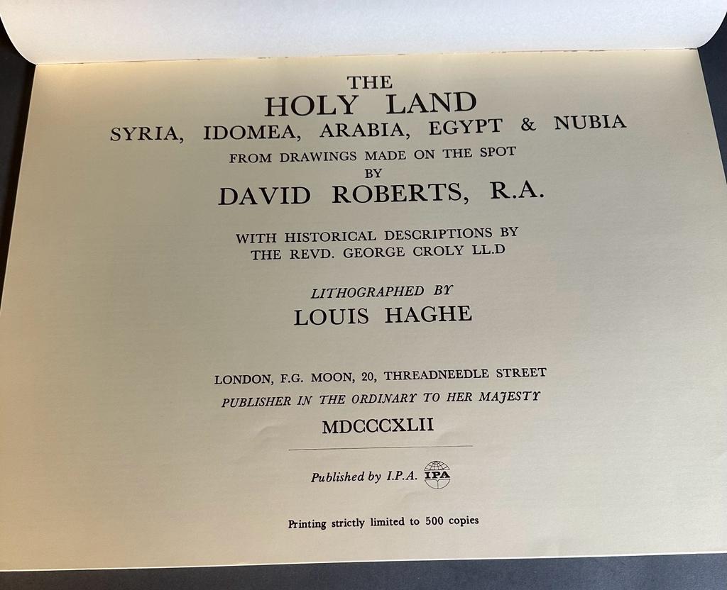 A collection of David Roberts prints 'The Holy Land' published by IPA, limited to 500 copies. - Image 3 of 6