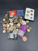 A selection of coins various denominations, conditions and years.