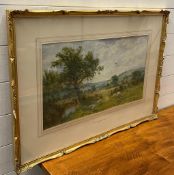 A water colour of sheep's grazing, Robert Angelo Kittermaster Marshall 1849 - 1923 signed lower